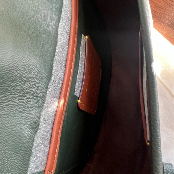 Coach Hitch Crossbody With Varsity Stripe Green - Picture 8 of 11
